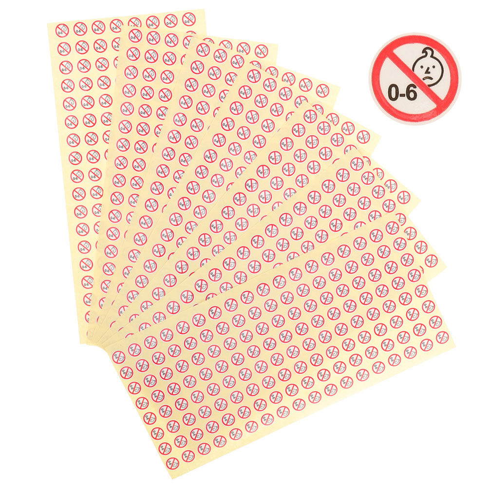 Baby Food Usa - 500Pcs Baby Prohibited Adhesive Warning Labels