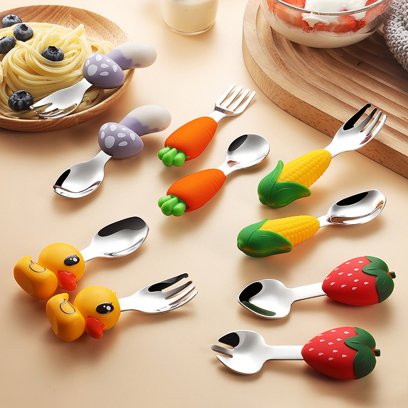 Baby Food Eating - 304 Stainless Steel Children's Tableware Baby