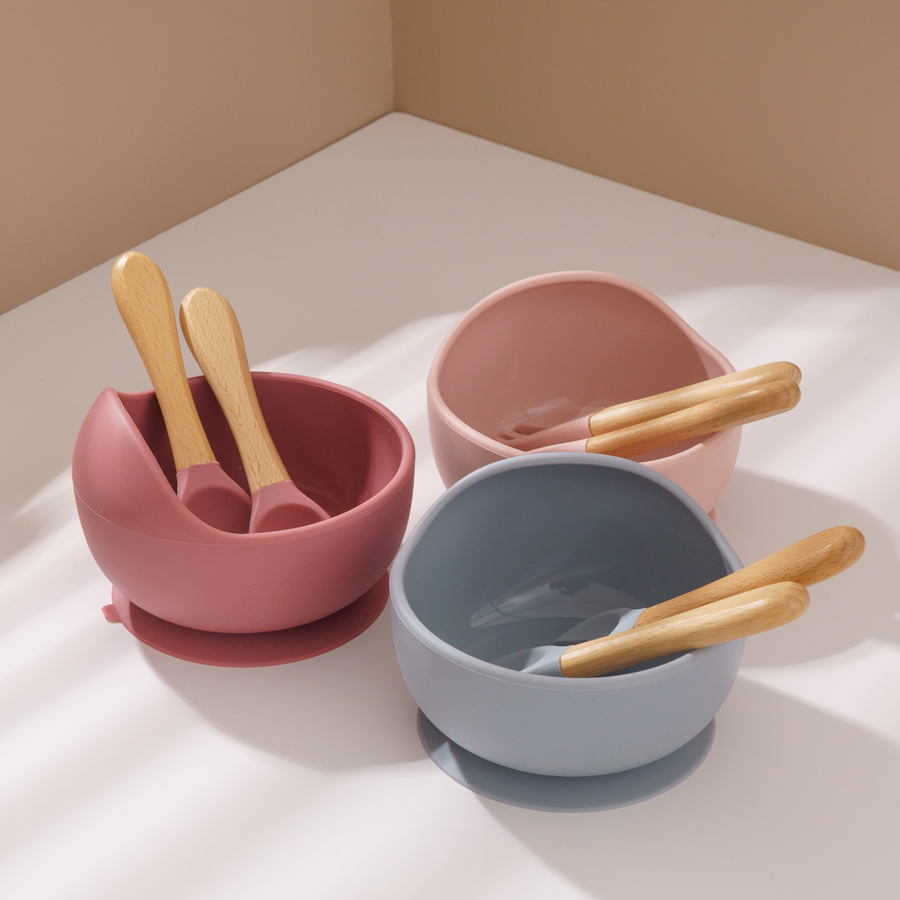 3PCS Baby Silicone Dinner Set  - огляд і ціна Baby Food Dinner