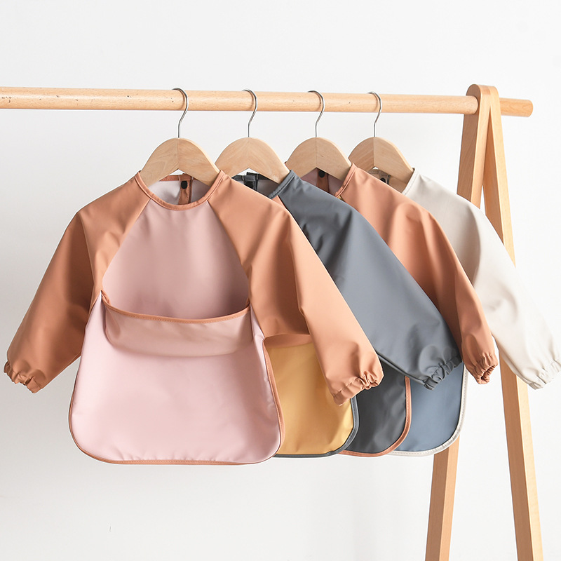 Kids Baby Long Sleeved PU Bibs - огляд і ціна Bib Long Sleeve