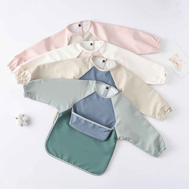 Kids Baby Long Sleeved PU Bibs - огляд і ціна Bib Long Sleeve
