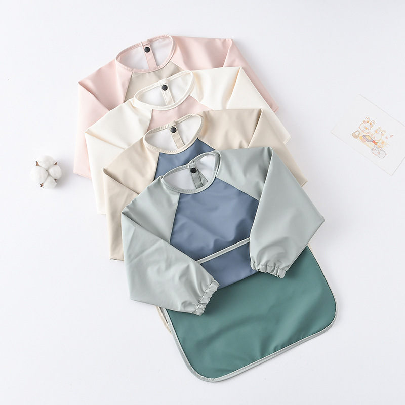Kids Baby Long Sleeved PU Bibs - огляд і ціна Bib Long Sleeve