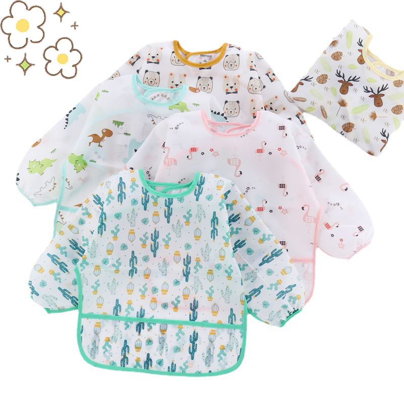 Baby Silicone Cartoon Bib 0-6  - огляд і ціна Bib Long Sleeve
