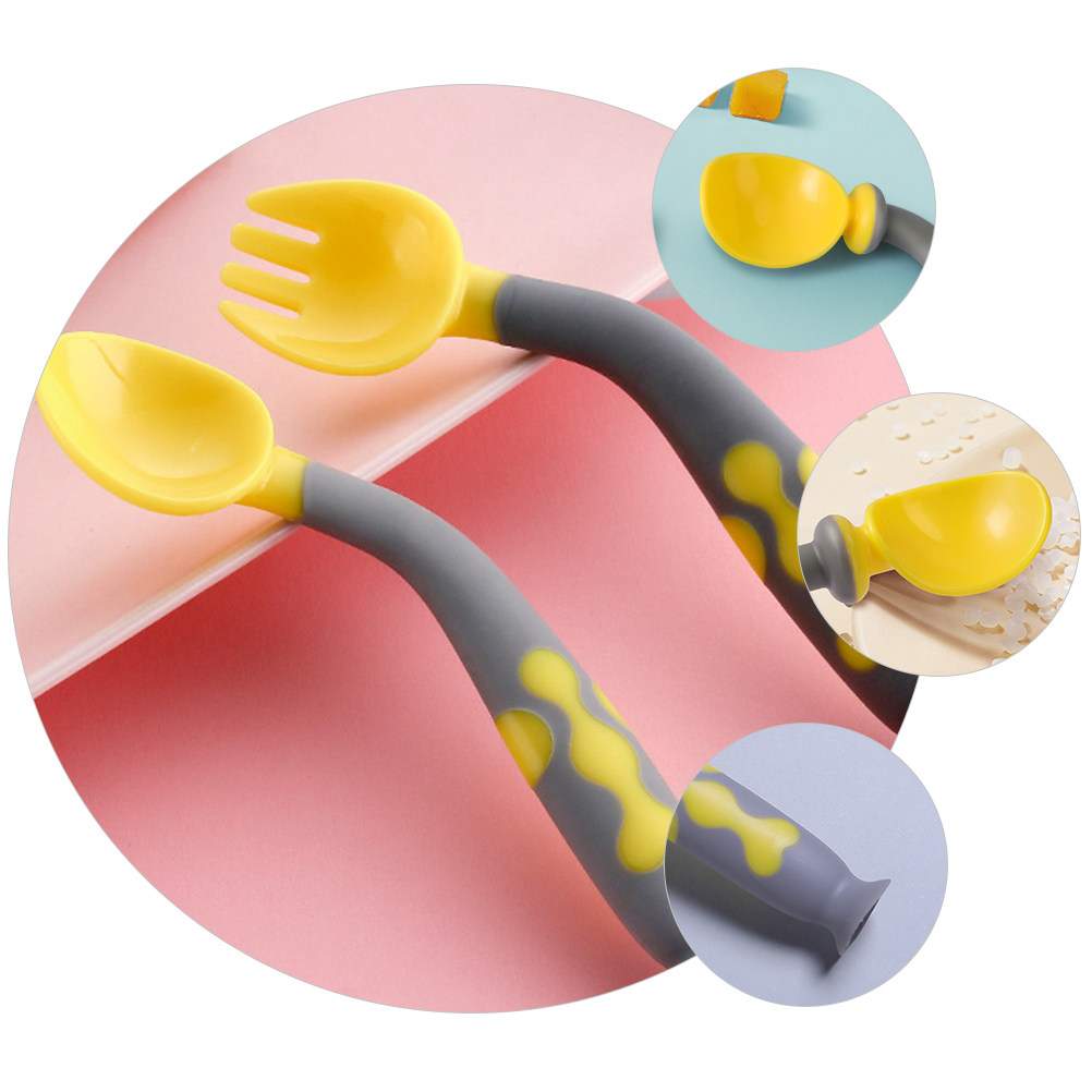 1Set Baby Spoon Fork Set Food  - огляд і ціна Baby Food Eating