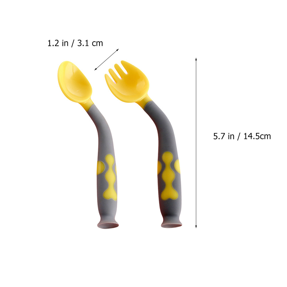1Set Baby Spoon Fork Set Food  - огляд і ціна Baby Food Eating