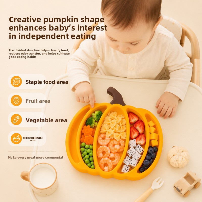 Pumpkin Silicone Baby Divided  - огляд і ціна Baby Food Dinner