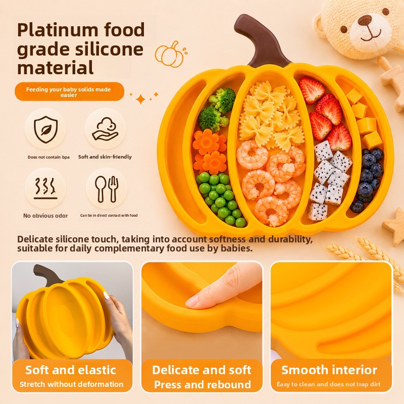 Pumpkin Silicone Baby Divided  - огляд і ціна Baby Food Dinner