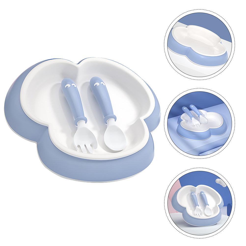 1Set Baby Dinner Plate Spoon F - огляд і ціна Baby Food Dinner