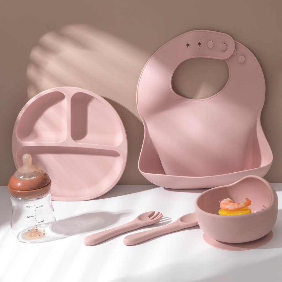 5Pcs Baby Silicone Feeding Set - огляд і ціна Baby Food Dinner