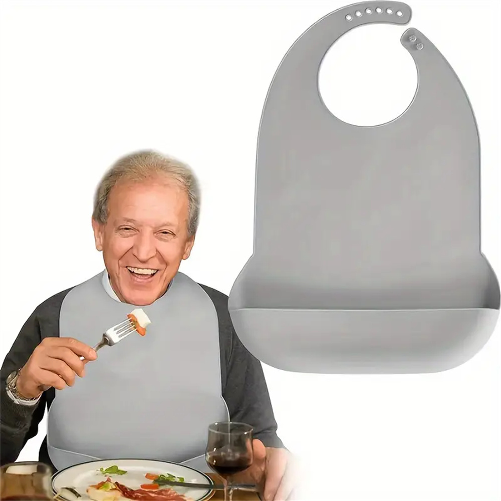 Large Silicone Adult Bibs Wate - огляд і ціна Baby Food Eating