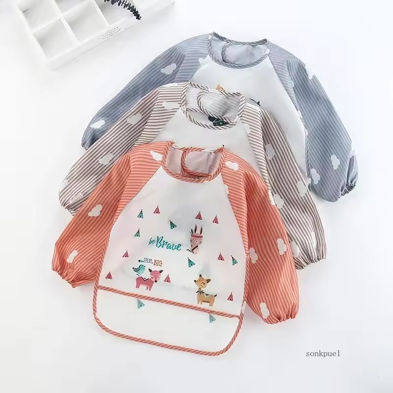 1-5pcs For1-3Year Baby Long Sl - огляд і ціна Bib Long Sleeve