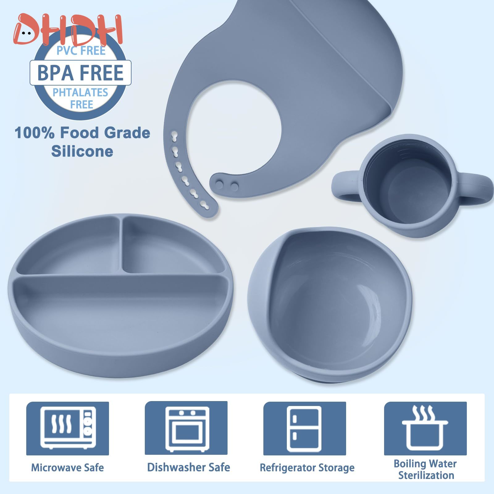 Silicone Baby Feeding Set Tabl - огляд і ціна Baby Food Dinner