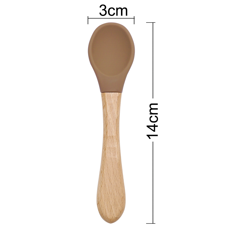 Feeding Wooden Handle Silicone - огляд і ціна Baby Food Eating