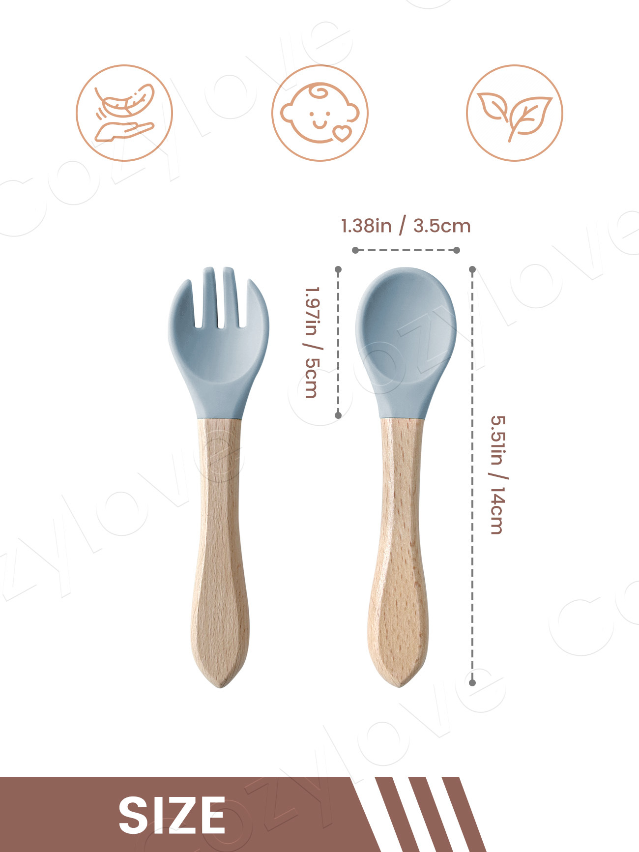 Baby Silicone Fork Spoon Set,  - огляд і ціна Baby Food Eating