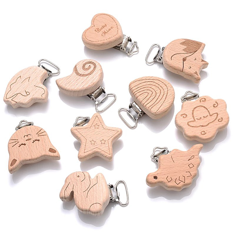 5Pcs Wooden Pacifier Clip Food - огляд і ціна Baby Food Natural